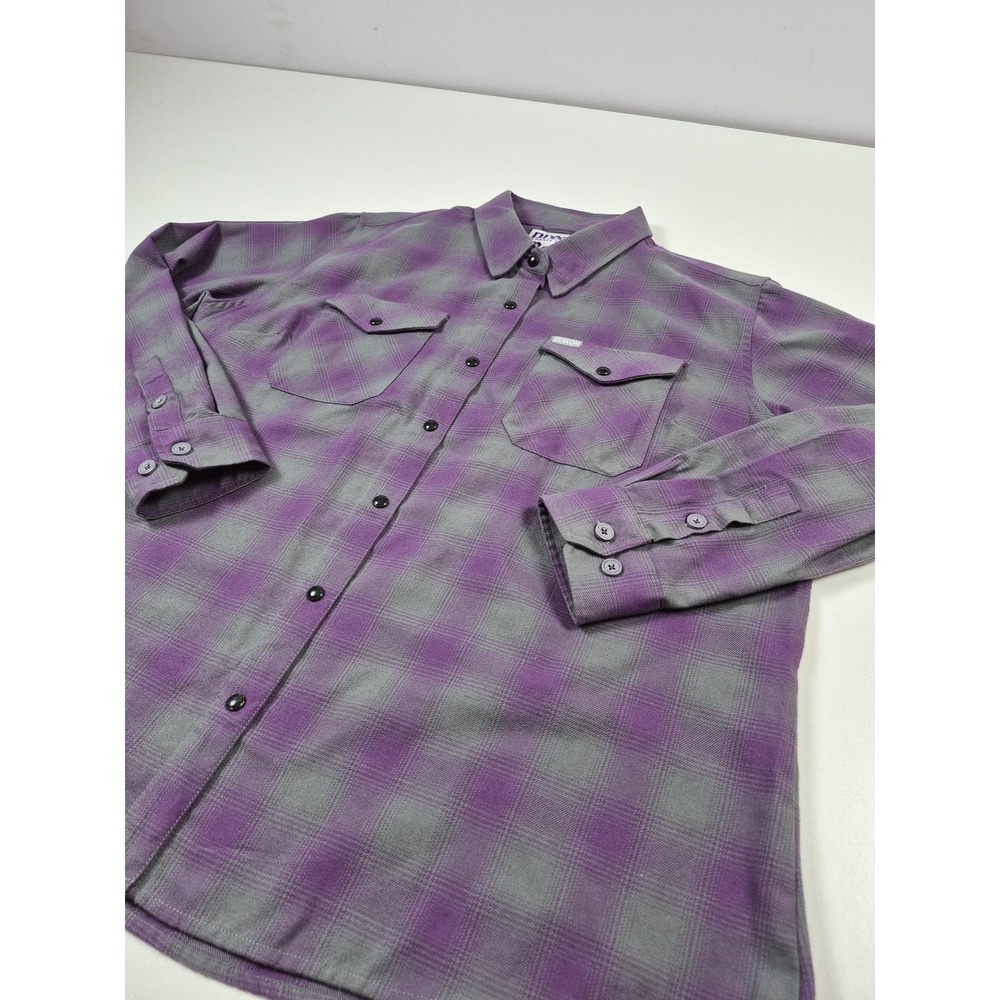 Dixxon Flannel Company Shirt Womens 2X Purple Grey Plaid Snap Reign Western - Picture 2 of 15
